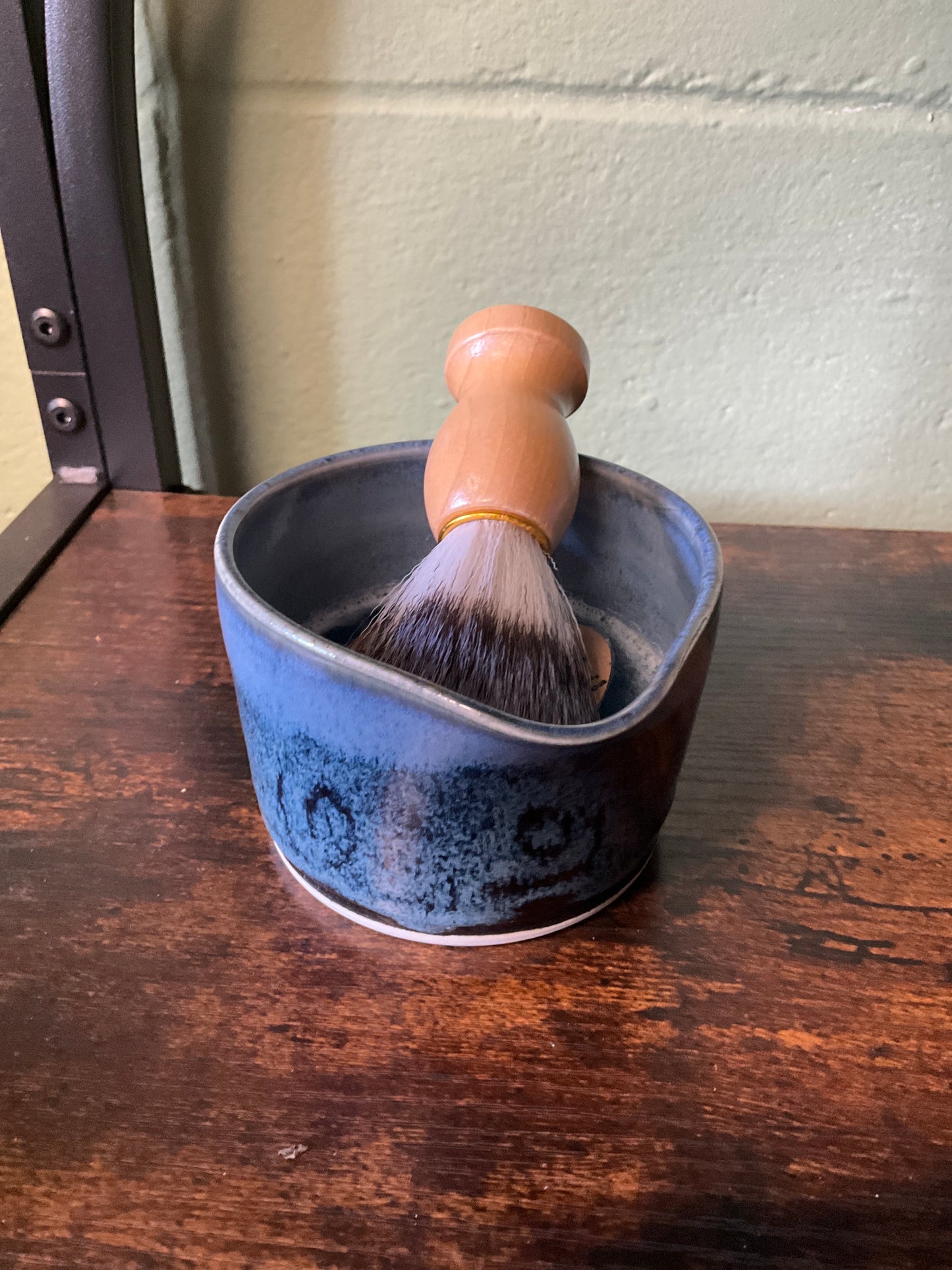 Shave in a glass with brush